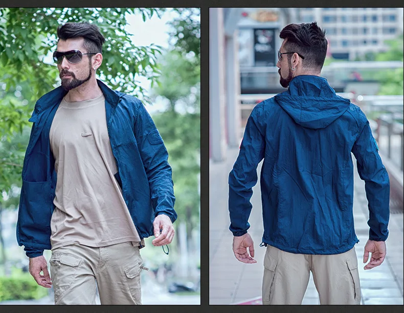 Куртка мужская быстросохнущая Водонепроницаемая с защитой от солнца и УФ