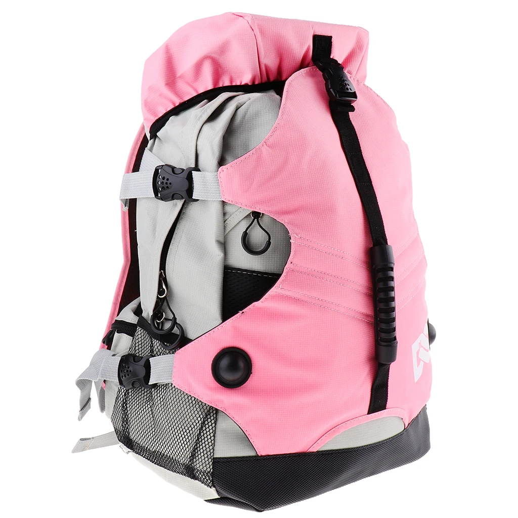 Pink Роликовый рюкзак для коньков, роликовые коньки, обувь для катания на коньках, сумка для переноски, рюкзак для хранения коньков, спортивные сумки для мужчин и женщин - Цвет: Pink