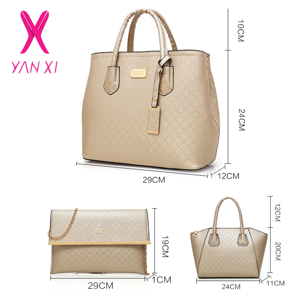 YANXI 6 шт./компл. женская новая сумка композитная модная на плечо с ромбовидной