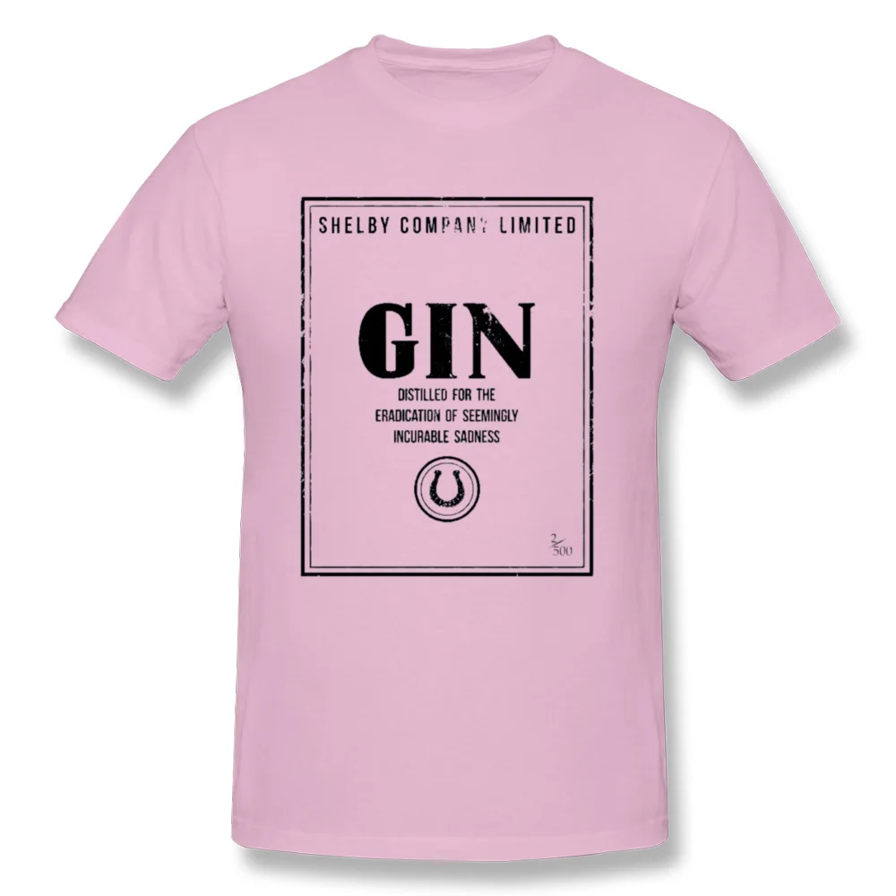 PEAKY BLINDERS GIN Мужская футболка SHELBY COMPANY LIMITED Мужская футболка Модный Топ Футболка с логотипом на заказ Плюс Размер ТВ футболка с надписью - Цвет: Pink