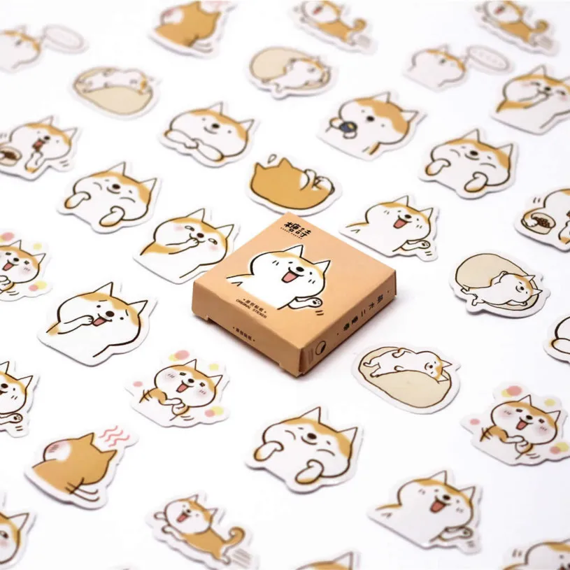 40 шт./упак. милые Косплей Shiba дневник Тетрадь пакет разместил его Kawaii планировщик для скрапбукинга липкий канцелярские Эсколар школьные принадлежности
