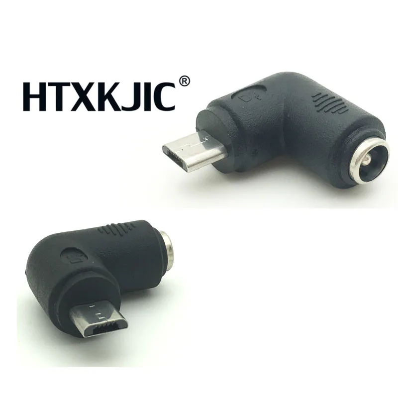 1 шт. 5 5x2 мм разъем мама к Micro USB папа контактный питания постоянного тока 90 градусов переходник для V8 Android|usb male