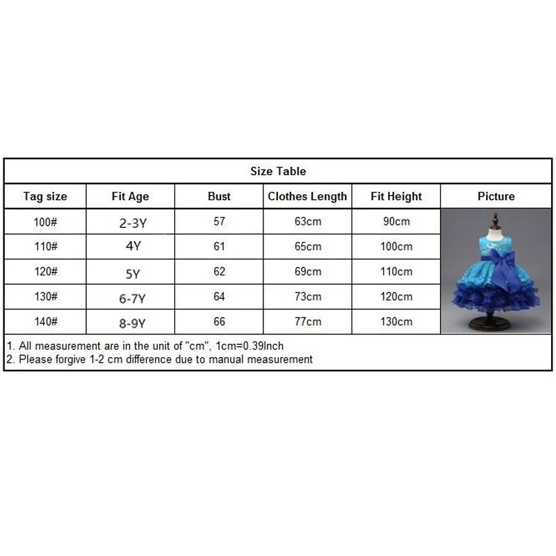 Новинка 2019 года многослойное платье для девочек с цветами стандартное синее