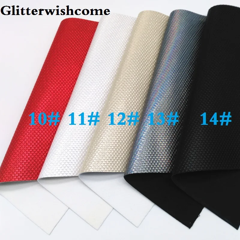 Glitterwishcome 21X29 см A4 размер винил для бантов тисненая рыбья чешуя кожа Русалка Fabirc кожа ткань винил для бантов, GM006A
