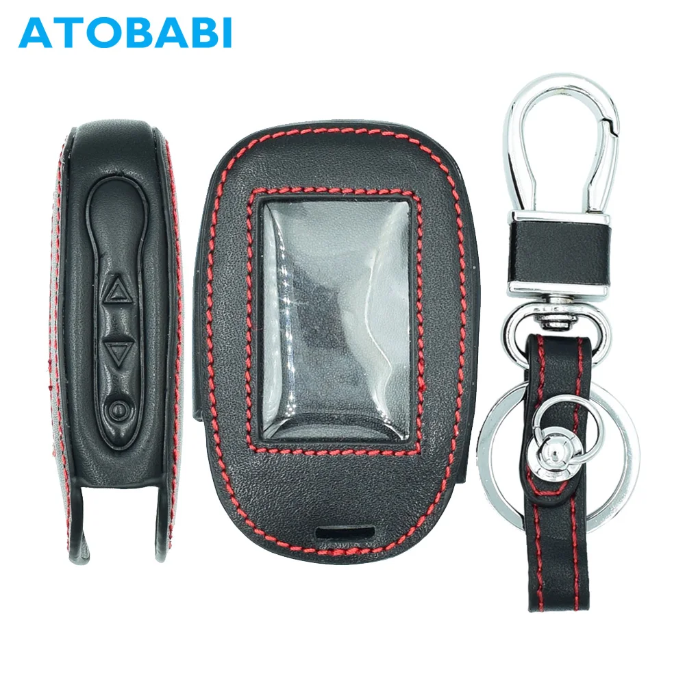 Кожаный чехол для автомобильного ключа ATOBABI B92 Starline B92/B64/B62/B94 Twage Двусторонняя