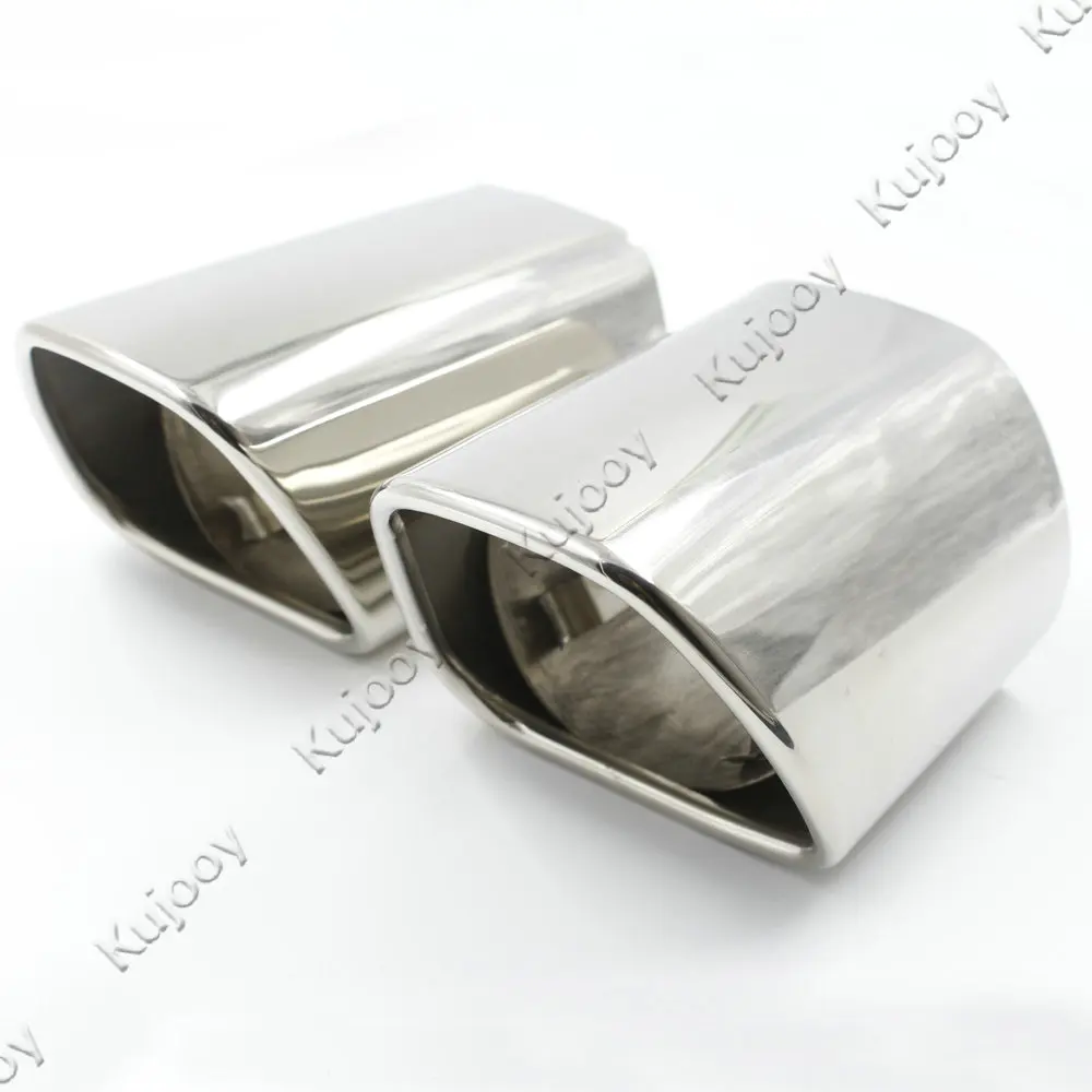 

2Pcs Chrome Car Exhaust Muffler Tip Pipe Trim Modified Car Tail Throat Liner Pipe Exhaust System For Volvo S60 XC60 XC90 V60