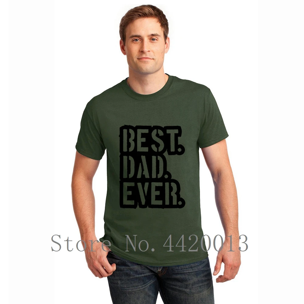 На заказ 100% хлопок круглый вырез печать текст папа лучший ever love dad мир модные