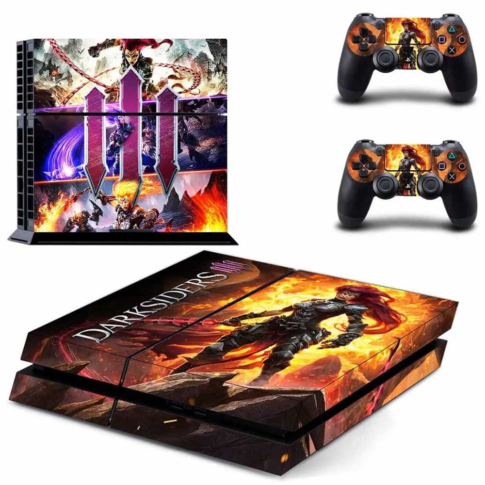 Темные наклейки 3 ps4 для кожи Sony Play Station4 консоль и 2 контроллера Скины виниловые