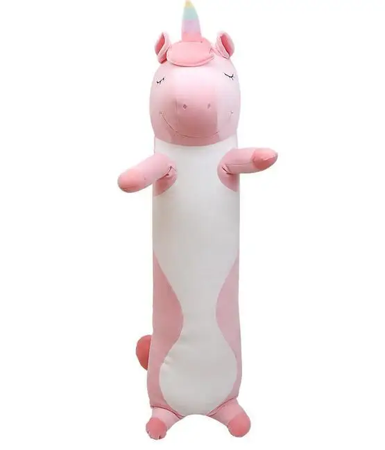 unicorn Candice guo милая плюшевая игрушка прекрасный кот кролик динозавр Единорог Мягкая Кукла длинная подушка для тела подарок на день рождения Рождество 1 шт - Цвет: unicorn