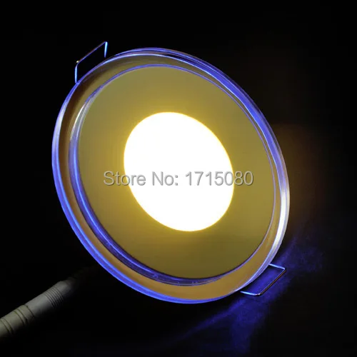 Двухцветный СВЕТОДИОДНЫЙ светильник 10 Вт теплый белый + синий круглый