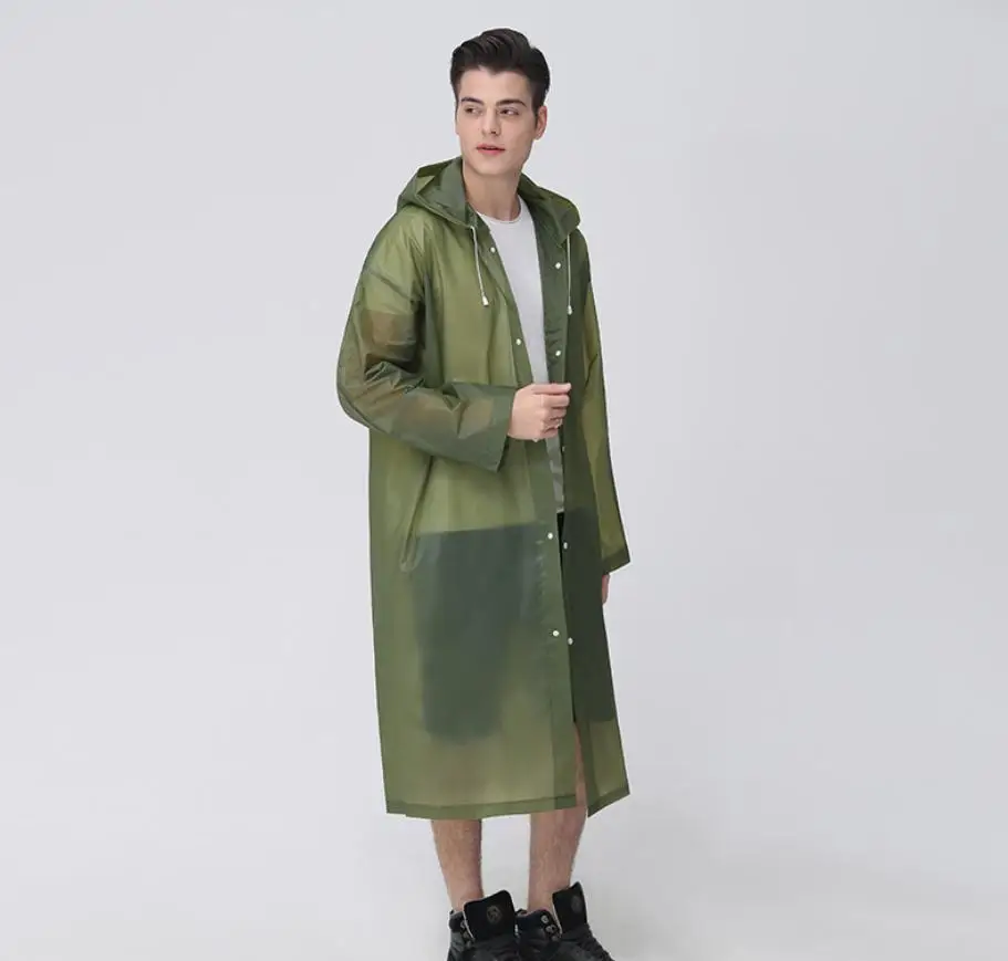 Open sleeve Не одноразовые плащи мужские и wo мужские утолщенные скраб плащ из этиленвинилацетата прозрачный дождевик для взрослого пончо - Цвет: Open sleeve