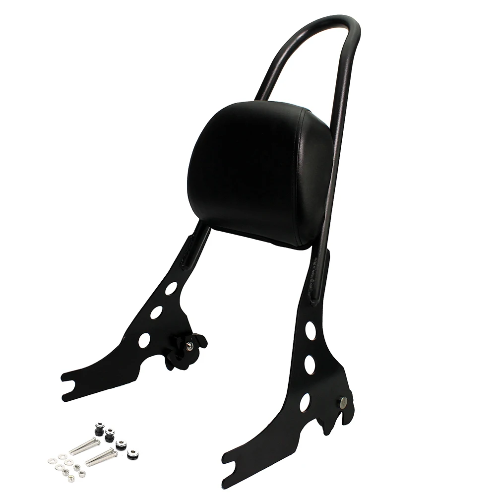 

Motorcycle Black Detachable Sissy Bar Rear Passenger Backrest Cushion Pad For Harley Sportster XL 883C 883R 1200R 1200C XLH