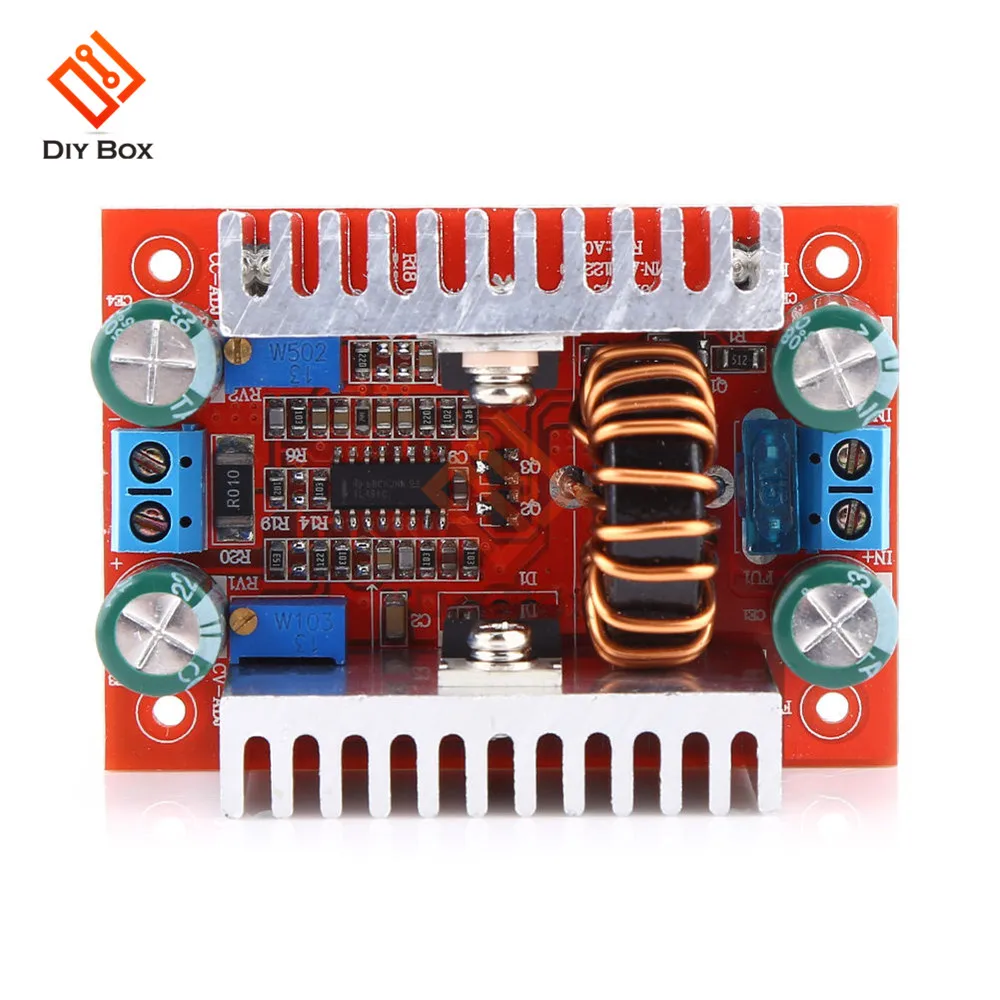 400W 15A DC-DC повышающий преобразователь постоянного тока Step Up трансформаторный источник энергии Напряжение регулятор постоянного Мощность теплоотвод 8,5 с v-образным вырезом с алюминиевой крышкой, 50В для 10-60V