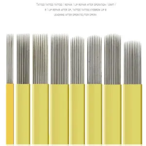 50 шт., двухрядные иглы для микроблейдинга, 915171921 пин