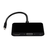 3 in 1 usb c type c to hdmi 4k adapter vga cable audio usb3 0 converter usb c hub for macbok huawei p20 p20pro hdtv project