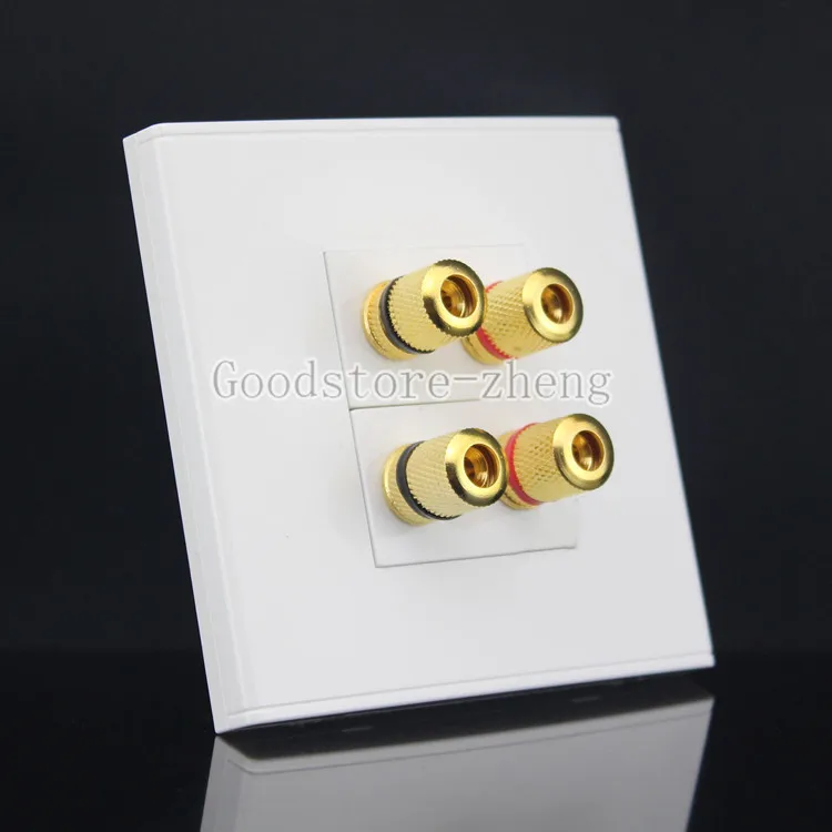 

2 Speaker 4 Binding Post Surround Home Theater Speaker Wall Face Plate Faceplate