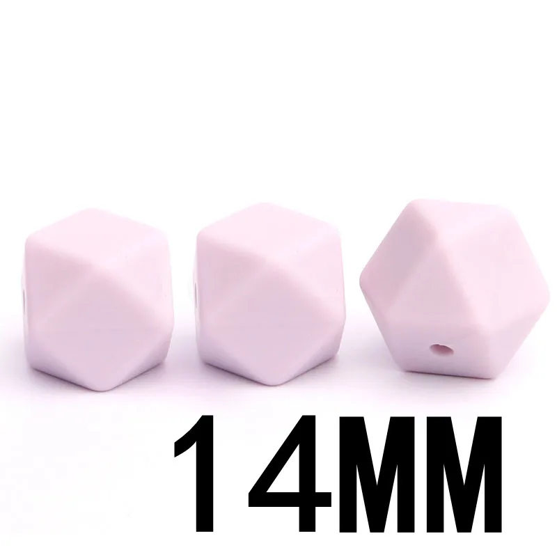 63 Lilac Purple 30 шт силиконовые бусины 14 мм безопасные пищевые шестигранные Силиконовые Бусины Цвет на выбор силиконовый Прорезыватель для детского силиконового ошейника - Цвет: 63 Lilac Purple
