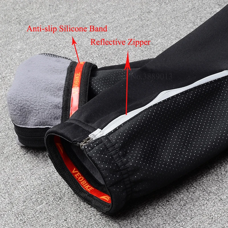 Зимние термальные флисовые мужские велосипедные брюки длинные 5D Мягкие