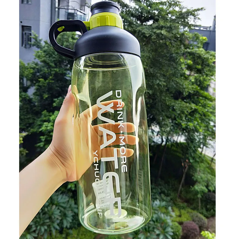 3 Новинка, 2000 мл, 2 литра, небрежная BPA пластиковая бутылка для воды, для кемпинга, пеших прогулок, альпинизма, спорта, фитнеса, рыбалки, бутылка для воды - Цвет: 3