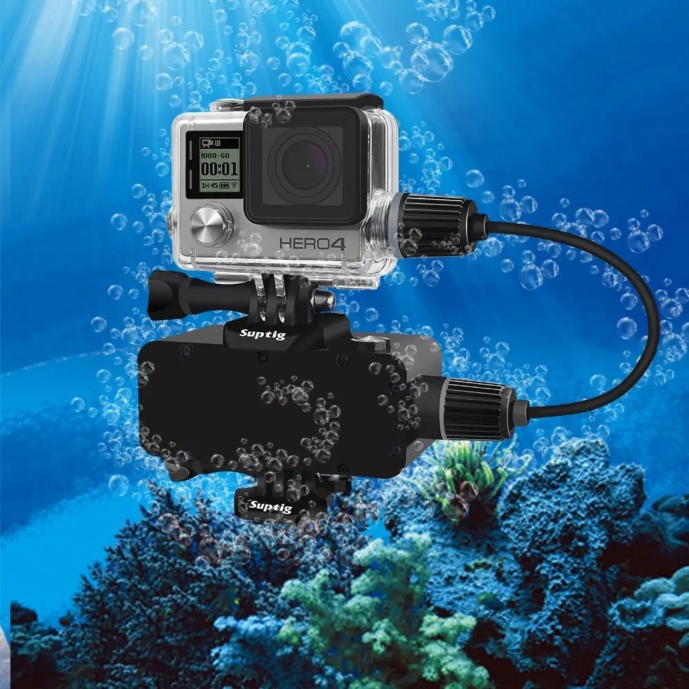 40 M/131ft перезаряжаемый водонепроницаемый корпус для GoPro Hero 4/3 +/3 Go Pro Аксессуары