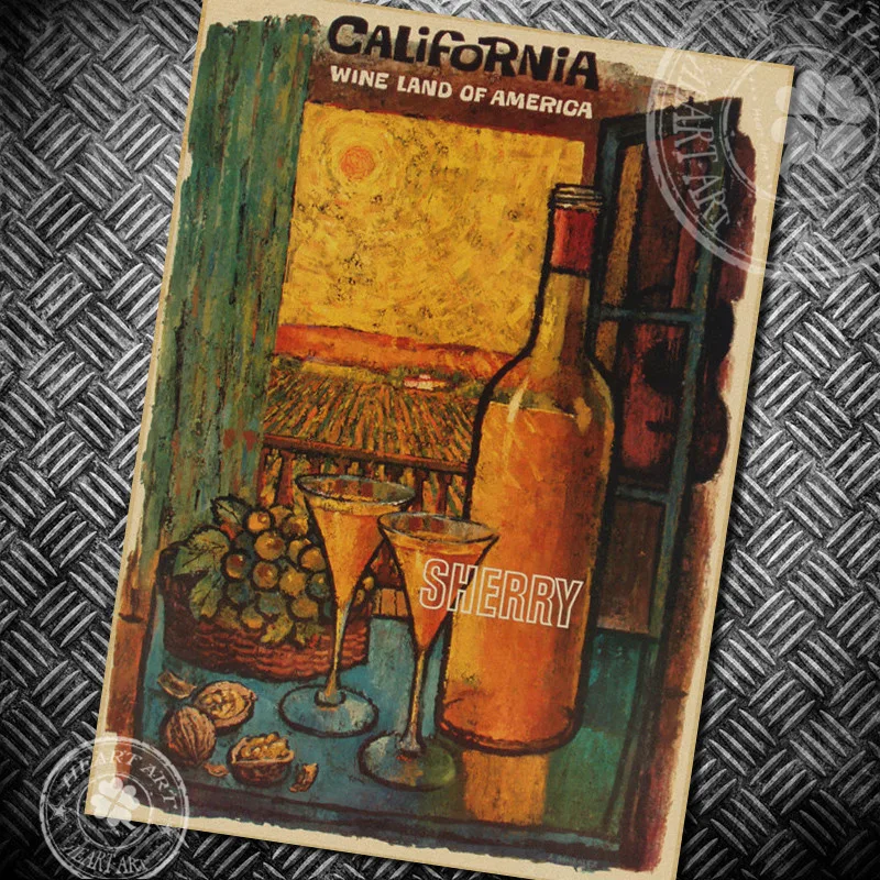 Пиво еда вино ностальгия Калифорния винтажный Ретро фильм крафт плакаты