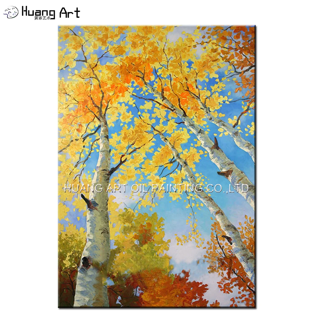 Современная акриловая масляная краска ручной работы с папоротными листьями