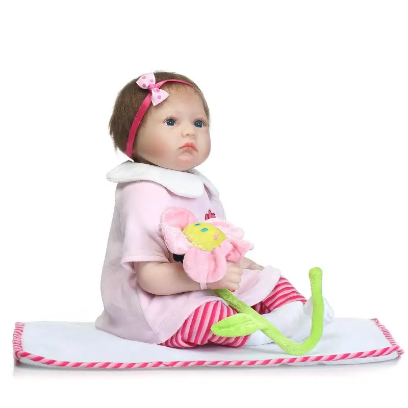 Детская силиконовая кукла-Реборн подарок на день рождения кукла 22 дюйма | Игрушки