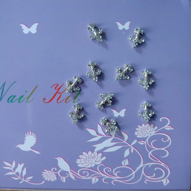 10 шт. аксессуары для ногтей Nailart 3D DIY Аксессуары Инструмент маникюрные принадлежности части украшения из сплава Стразы