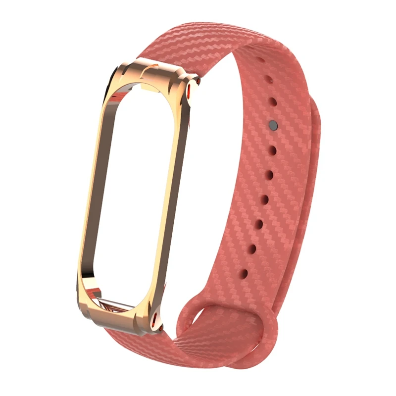 YUEDAER высокое качество Mi Band 4 ремешок из мягкого кремния и углеродного волокна для Xiaomi Mi Band 4 ремешок металлический корпус браслет Miband4 черный синий