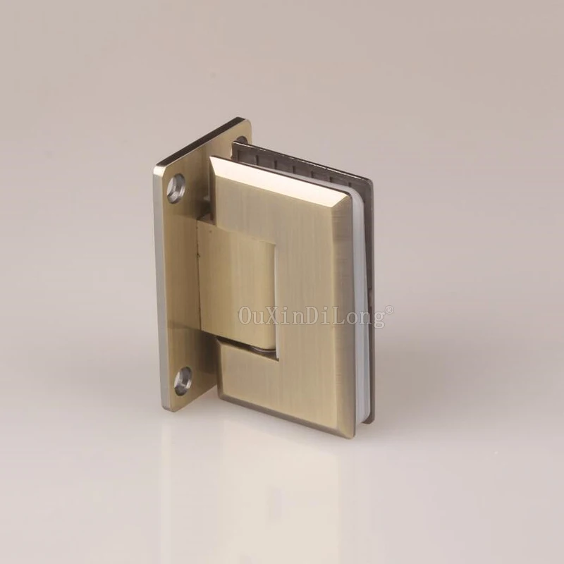 HOT 2PCS Bronze Stainless Steel Shower Door Hinges 90 Degree Wall to Glass Bathroom Clamp for 8-10mm | Обустройство дома