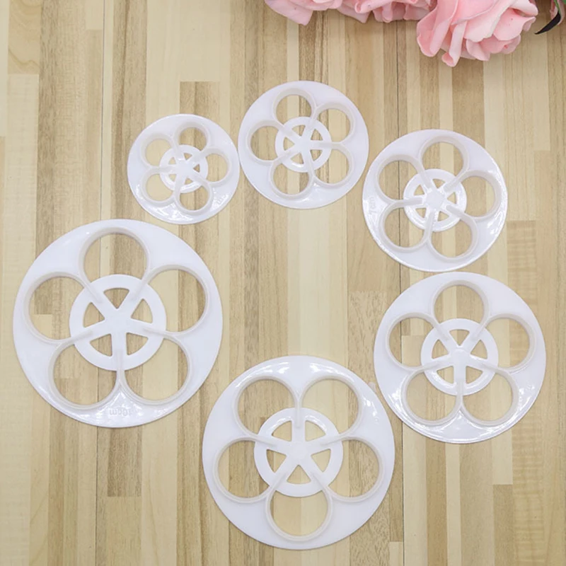 ENGDASH 6 шт./компл. Фондант Торт Sugarcraft цветок розы украшения DIY Cookie Плесень десен