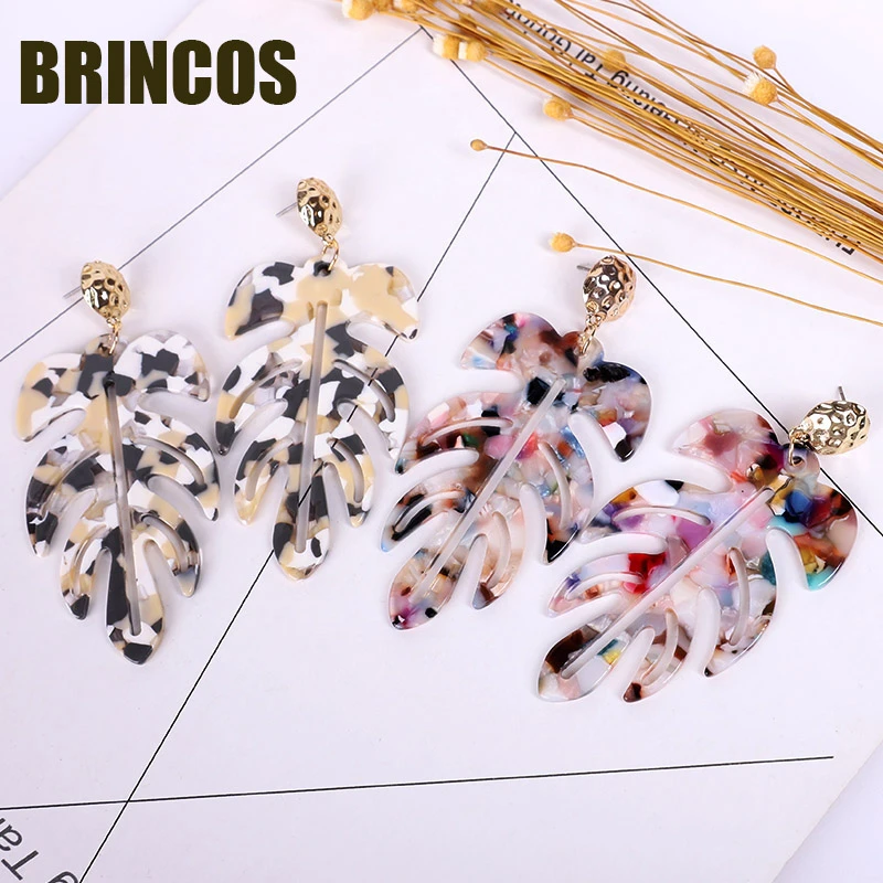 Acrylic earrings 2019 pearl gold statement korean drop jewelry vintage bohemian heart indian red blue ethnic for women | Украшения и