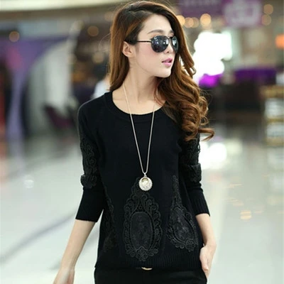 Новинка весна-осень 2019 модный Свободный кашемировый пуловер Женский вязаный