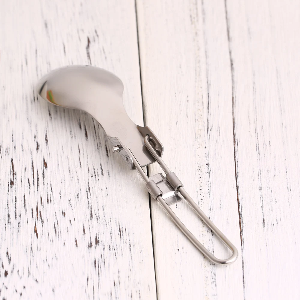 Нержавеющая сталь шпатель ложка Spork Еда складной портативный кулинарный ломтик Тернер Кемпинг Пикник кулинарные походные столовые приборы