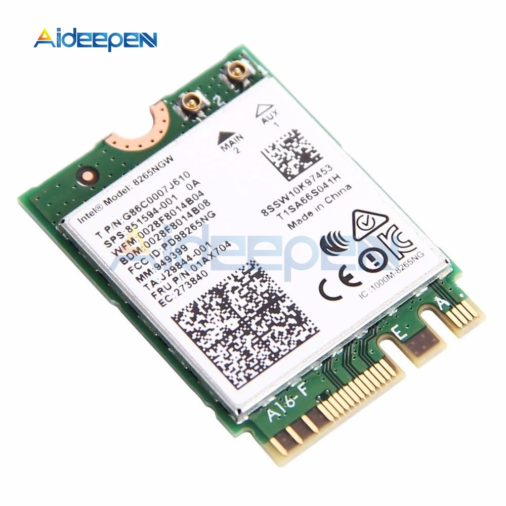 Бренд для Intel Dual band wireless-AC 8265 8265NGW Bluetooth 4,2 867 Мбит/с M2 беспроводная сетевая карта лучше, чем 7265 7260 8260