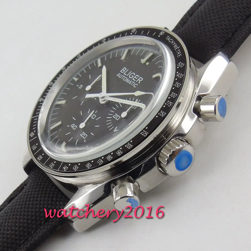 Часы наручные Bliger мужские с кожаным ремешком повседневные Роскошные модные