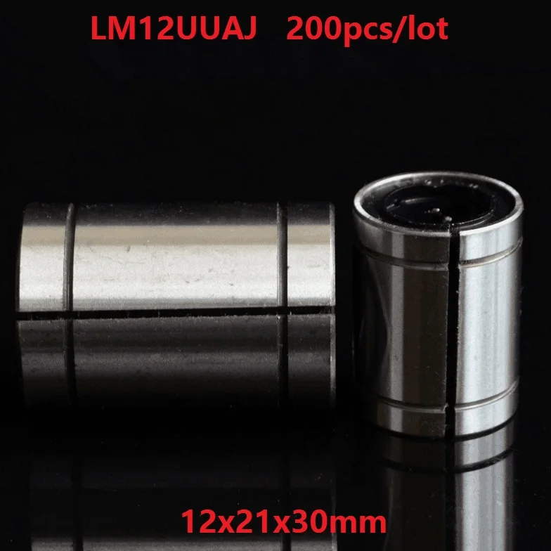 200 шт./лот LM12AJ LM12UUAJ 12 мм регулируемый AJ Тип Линейный шариковый подшипник с втулкой