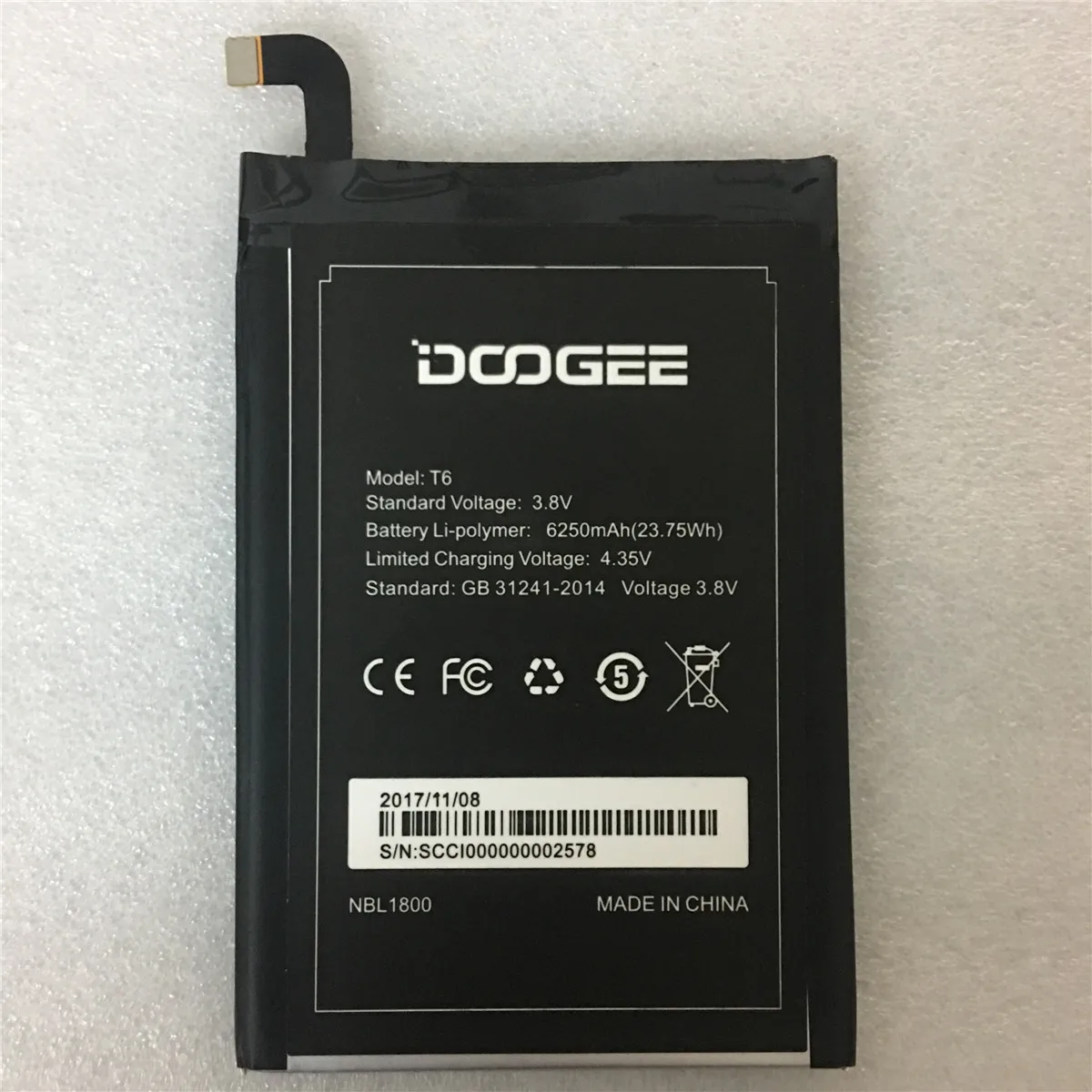 6250 мАч большая емкость для ulefone power Oukitel K6000 / Pro Homtom HT6 батарея и Для DOOGEE T6/ T6 pro |