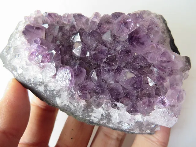 А. Уругвай Природный АМЕТИСТ Цветок Кристалл КВАРЦА GEODE КЛАСТЕР 194 г|cluster| |