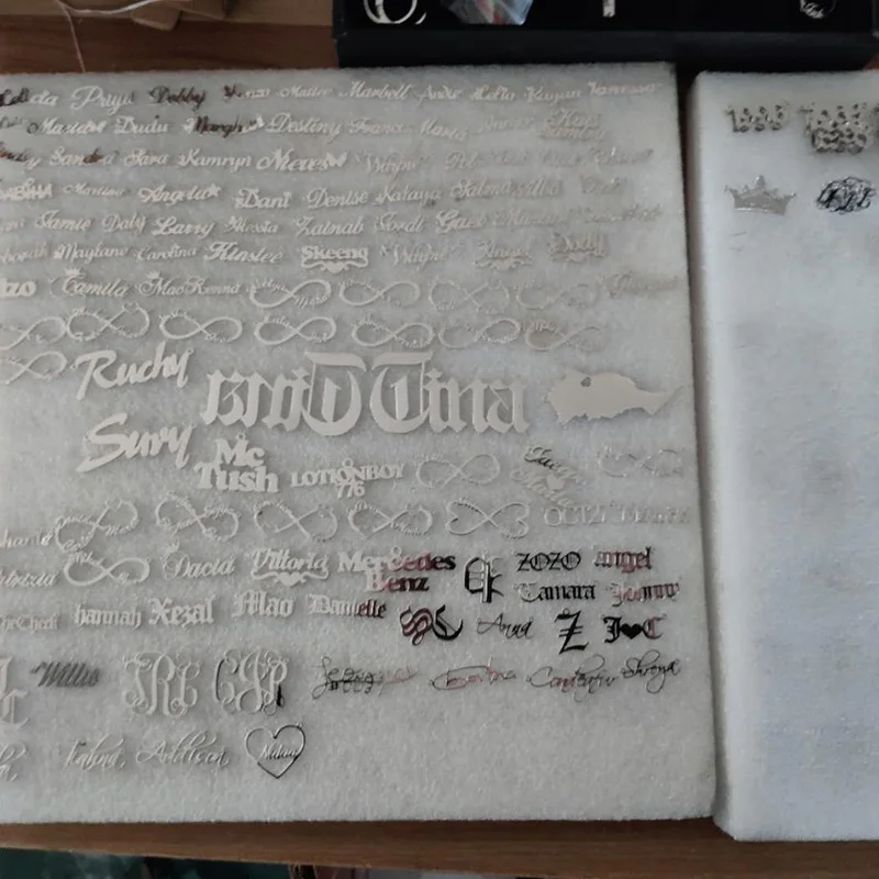 Великолепные сказочные нержавеющая сталь Розовое золото Цвет Любой Cursive Корона Ручной Работы имя цепочки и ожерелья Индивидуальные Имя