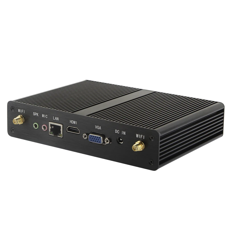 Безвентиляторный I3 7100U Windows 10 офисный Мини ПК коробка 6* USB HD VGA дисплей 24 часа работы 64 бит windows10 windows7 Мини компьютер