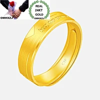 omhxzj wholesale european fashion woman man unisex party birthday wedding gift keep our promise resizable 24kt gold ring rr1046