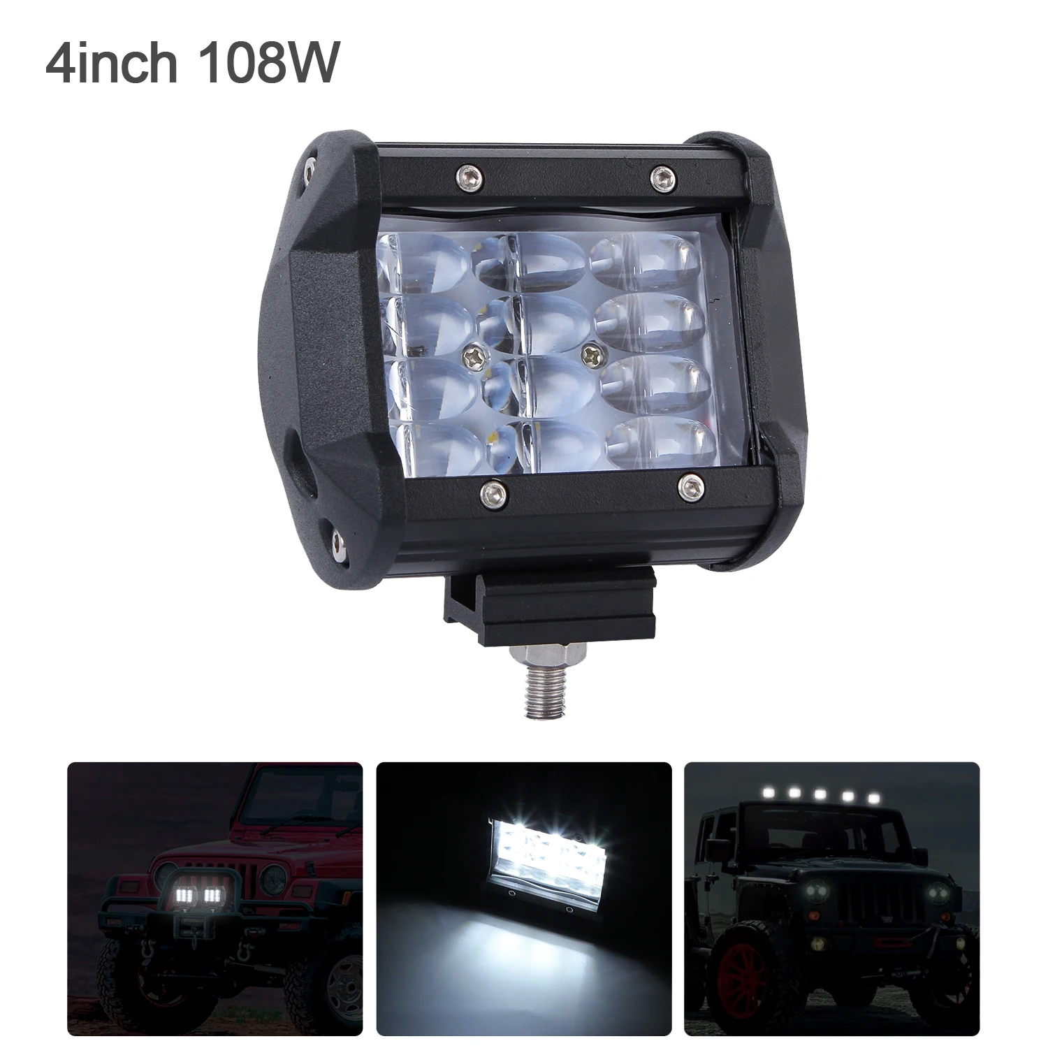 

2020 NEW Car Work light LED Pod 4 Inch Off Road Combo LED Light Bar 108W Driving Fog Lamps for Jeep SUV ATV UTV Truck headlight