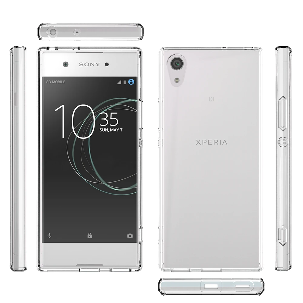 Прозрачный чехол для телефона Sony XA1 Xperia силиконовые гибридные Пластиковые чехлы