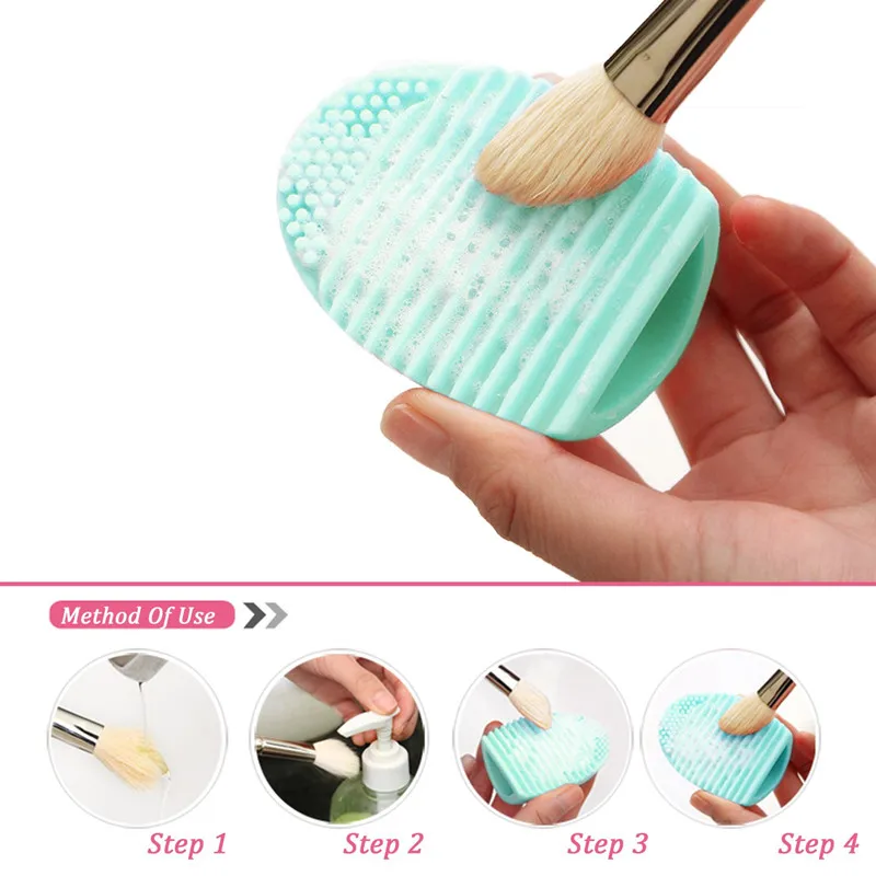 Силиконовая щетка в форме яйца коврик для чистки макияжа перчатка скребок