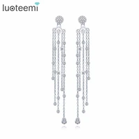 luoteemi tassel dangle earrings for women 2021 brincos korean statement fashion crystal jewelry wholesale items friendship gifts