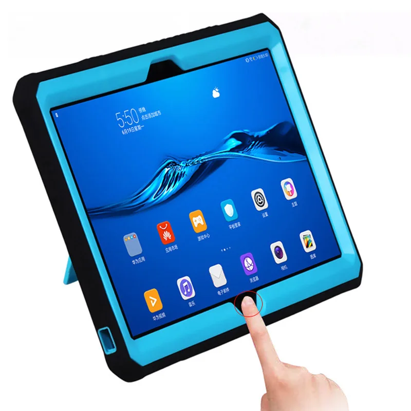 Kid s чехол для huawei водонепроницаемый HDN-W09 HDN-L09 10,1 дюймов Чехлы для планшетов сверхмощный панцири PC и силиконовая подставка чехол funda+ ручка