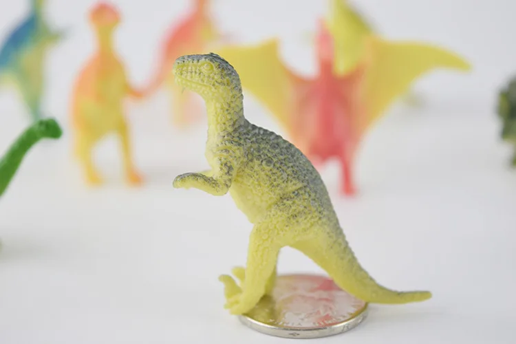 12 шт./лот 1 дюйм 3 дюйма Имитация Динозавра модель животного пластиковый динозавр