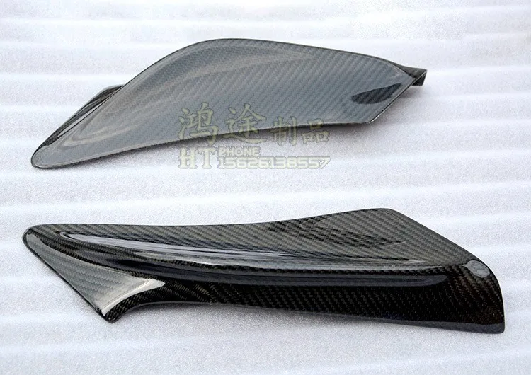 Черный 1 пара высокого качества из настоящего углеродного волокна/праймер FRP Задний габаритный фонарь автомобиля крышка угловая бровь воздушный диффузор для Subaru BRZ TOYOTA GT86 FT86 ZN6 - Цвет: Черный