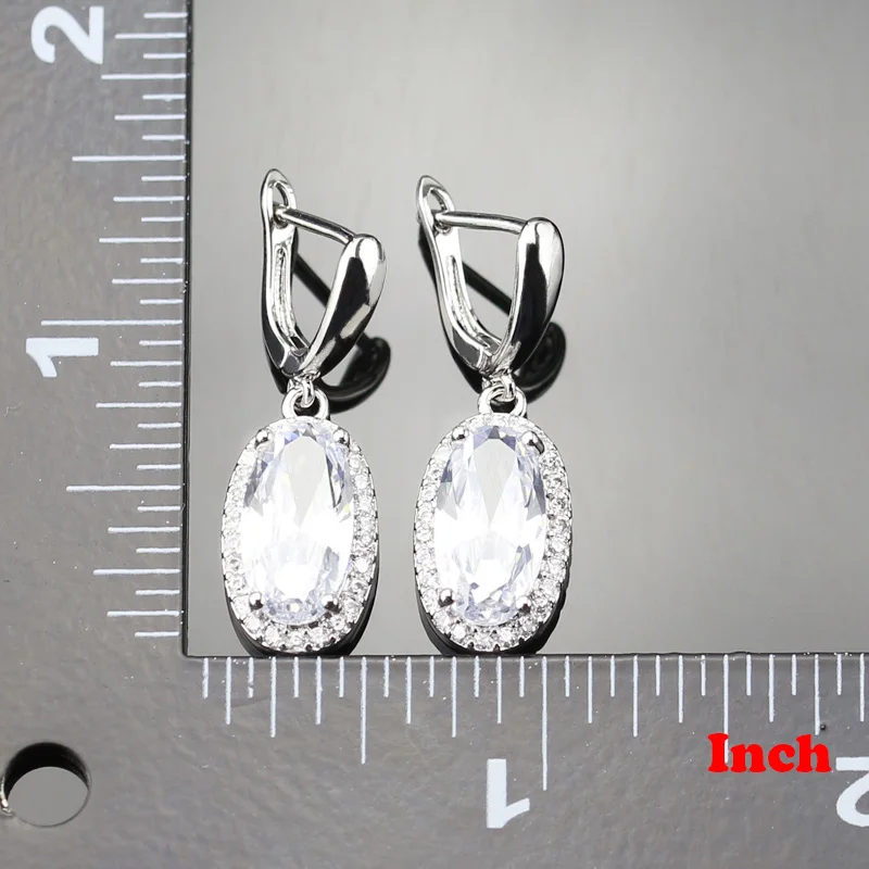 925 LOGO Серебро Цвет Белый Циркон Ювелирные наборы для Для женщин Цепочки и